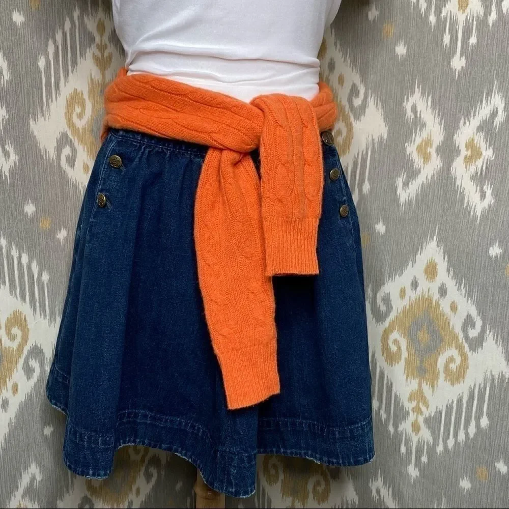 Ralph Lauren Nautical Dark Denim Circle Skirt - Picture 15 of 16